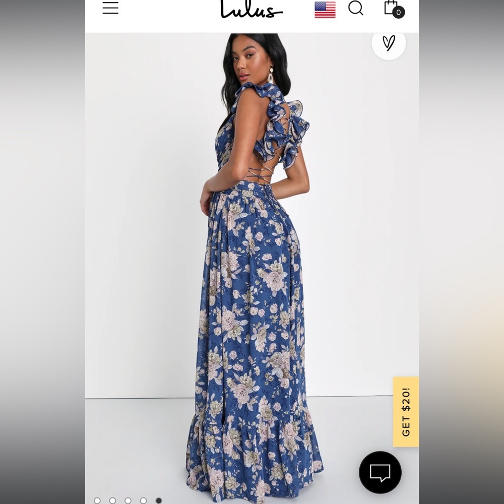 Lulu’s Lace Up Maxi Dress